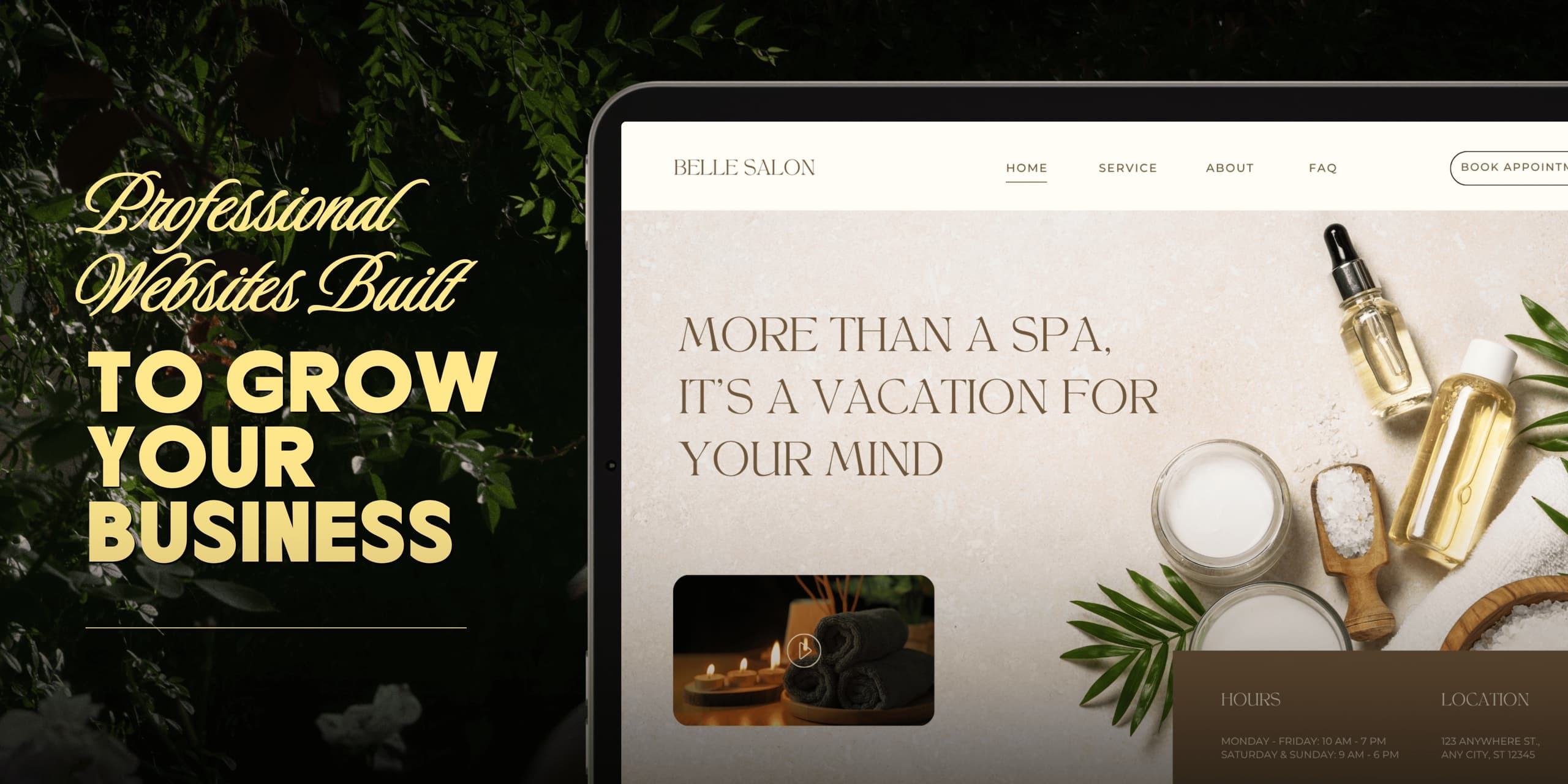 Professional websites for beauty businesses by Belle Biz